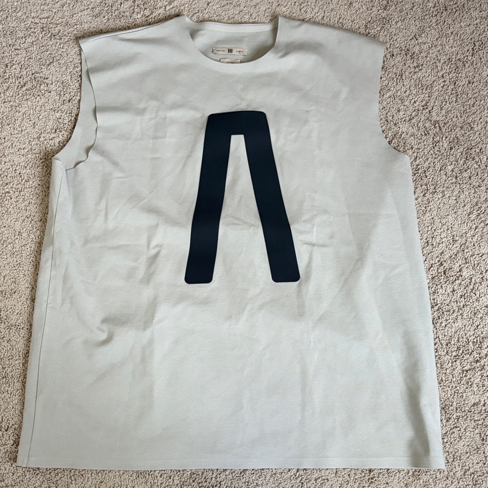 Fear of God x Adidas Athletics Muscle Tank A Print Relaxed Fit Streetwear Tan L
